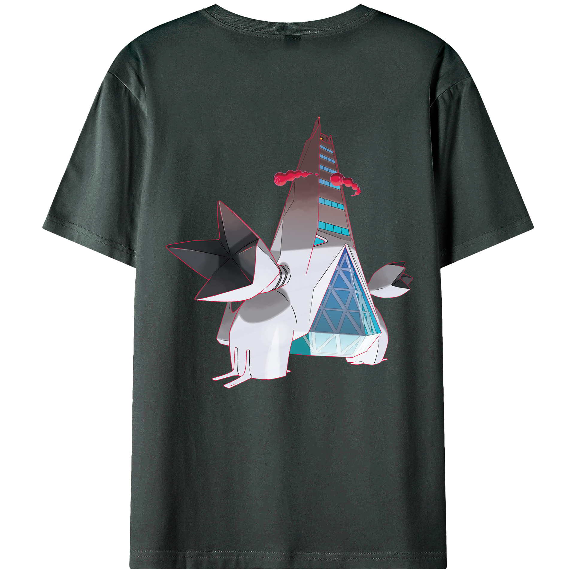 （画像用） ポケットモンスター Pokémon 綿100％ メンズ半袖Tシャツ（バックプリント） 通気性